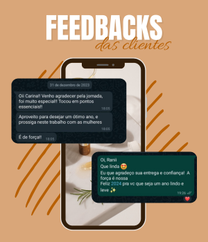 feedbacks das clientes - Carinna de Carvalho