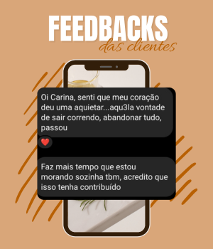 feedbacks das clientes - Carinna de Carvalho
