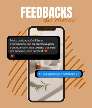 feedbacks das clientes - Carinna de Carvalho